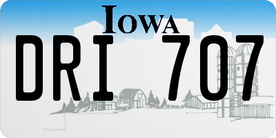 IA license plate DRI707