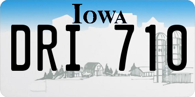 IA license plate DRI710