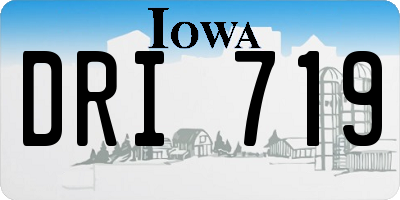 IA license plate DRI719