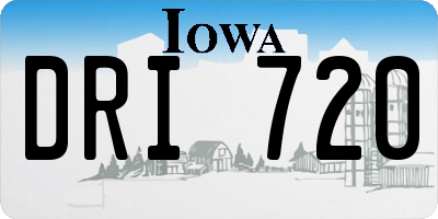 IA license plate DRI720