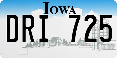 IA license plate DRI725