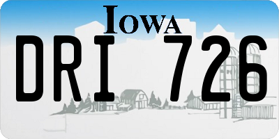 IA license plate DRI726