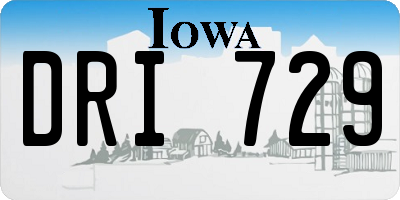 IA license plate DRI729