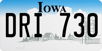 IA license plate DRI730