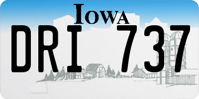 IA license plate DRI737