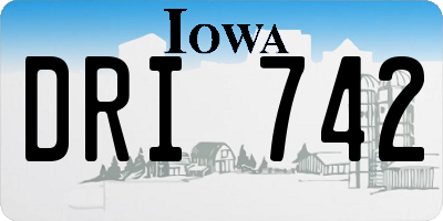 IA license plate DRI742