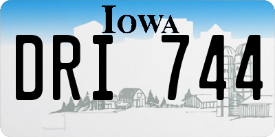 IA license plate DRI744