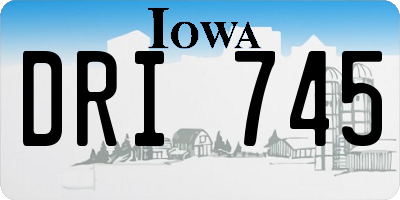 IA license plate DRI745