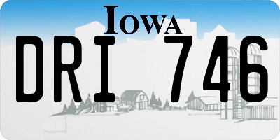IA license plate DRI746