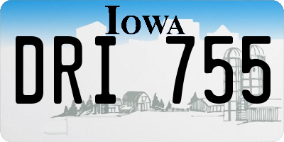 IA license plate DRI755