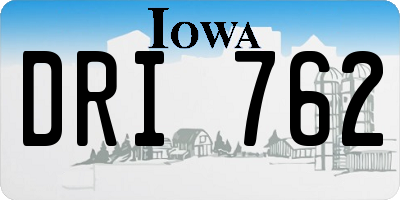 IA license plate DRI762