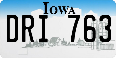 IA license plate DRI763