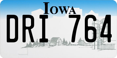 IA license plate DRI764
