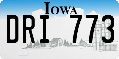 IA license plate DRI773