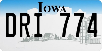 IA license plate DRI774