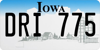 IA license plate DRI775