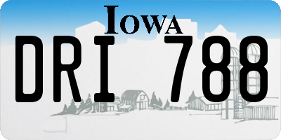 IA license plate DRI788
