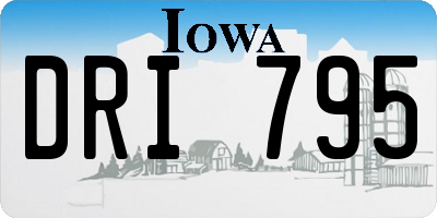 IA license plate DRI795