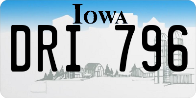 IA license plate DRI796