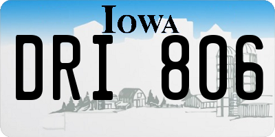 IA license plate DRI806