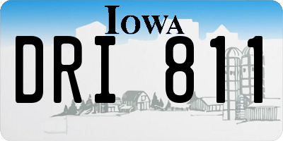 IA license plate DRI811