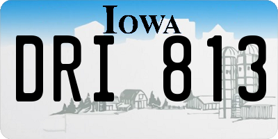 IA license plate DRI813