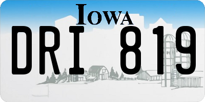 IA license plate DRI819