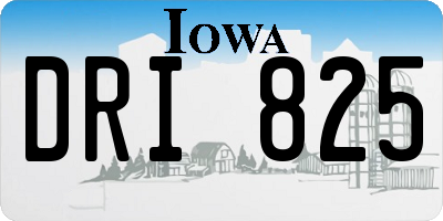 IA license plate DRI825
