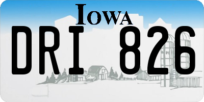 IA license plate DRI826