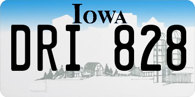 IA license plate DRI828