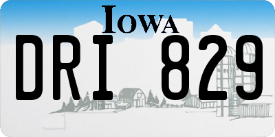 IA license plate DRI829