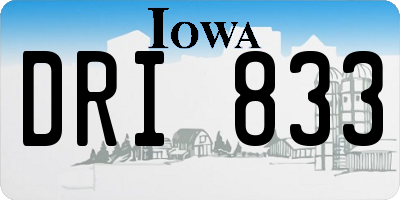 IA license plate DRI833