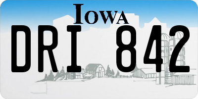 IA license plate DRI842