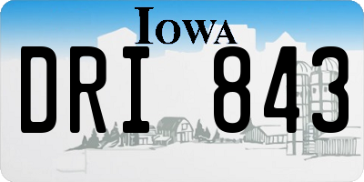 IA license plate DRI843