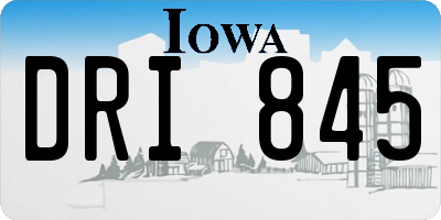 IA license plate DRI845