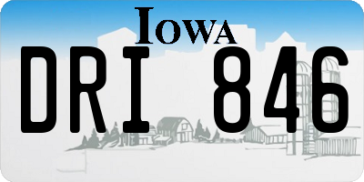 IA license plate DRI846