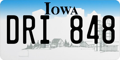 IA license plate DRI848