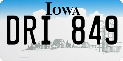 IA license plate DRI849
