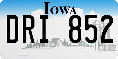 IA license plate DRI852