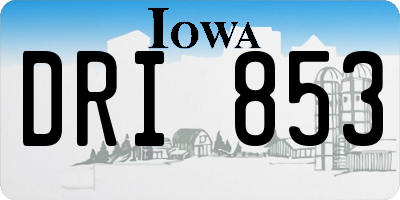 IA license plate DRI853