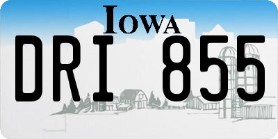 IA license plate DRI855