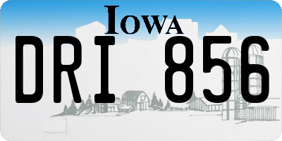 IA license plate DRI856