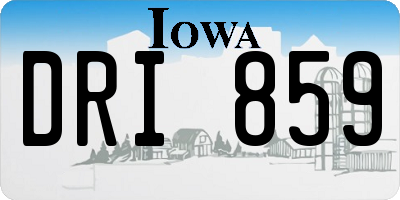 IA license plate DRI859