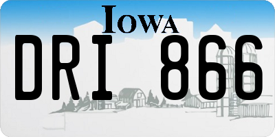 IA license plate DRI866