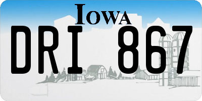 IA license plate DRI867