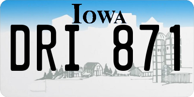 IA license plate DRI871
