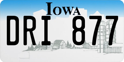 IA license plate DRI877