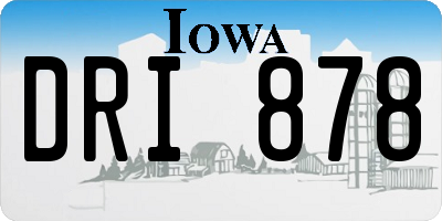 IA license plate DRI878