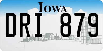 IA license plate DRI879