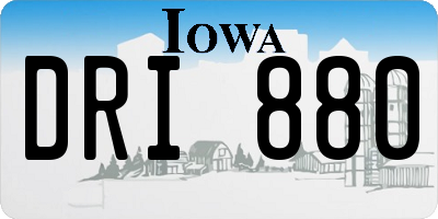 IA license plate DRI880